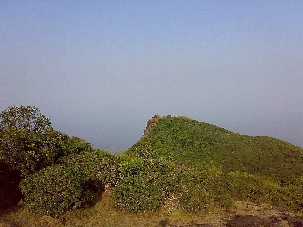 The ridge line of Kumara Parvatha in Karnataka